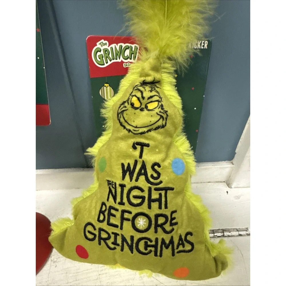 Lot Of 2 THE GRINCH Christmas CAT‎ Toys Cat Kicker + Swatter Toy NEW